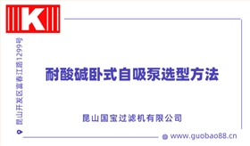 耐酸堿臥式自吸泵選型方法